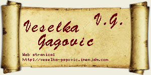 Veselka Gagović vizit kartica